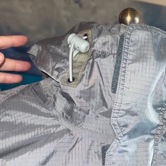 Foursquare mens snowboarding windbreaker jacket grey ish and orange in color - Picture 7 of 11